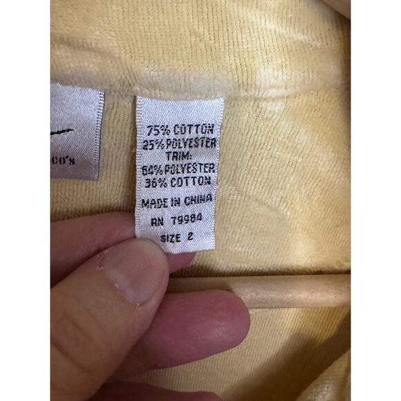 Women's Spa by Chico's Yellow Terry Jacket Size 2 (L) - Picture 5 of 6